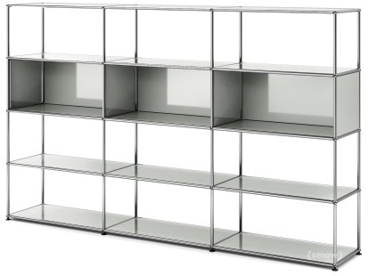 USM Haller Wohnzimmer Regal XL Typ 1, Lichtgrau RAL 7035
