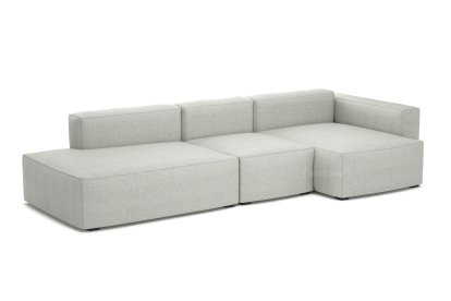 Mags Soft Sofa Kombination 4, Armlehne rechts, Hallingdal 110 - weiß/grau