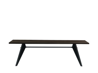 EM Tisch, 240 x 90 cm, Eichenfurnier dunkel, Naturholz Schutzlack, Tiefschwarz