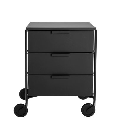 Mobil matt Rollcontainer, Schwarz