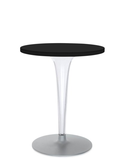 TopTop Esstisch, Rund Ø 60 x H 72 cm, Laminat, schwarz