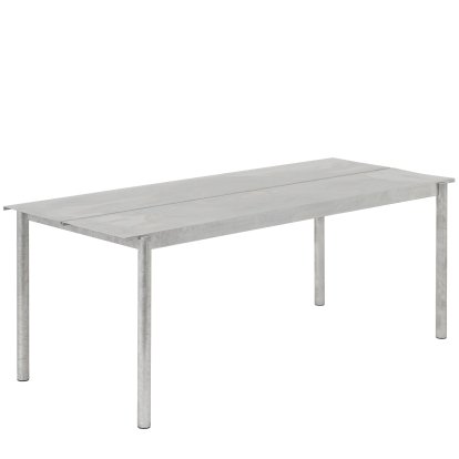 Linear Steel Tisch, L 200 x B 75 cm, Warm galvanized steel