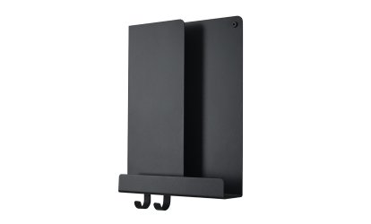Folded Wandregal, H 40 x B 29,5 cm, Schwarz