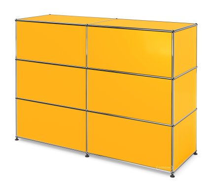 USM Haller Theke Typ 1, Goldgelb RAL 1004, 150 cm (2 Elemente), 50 cm