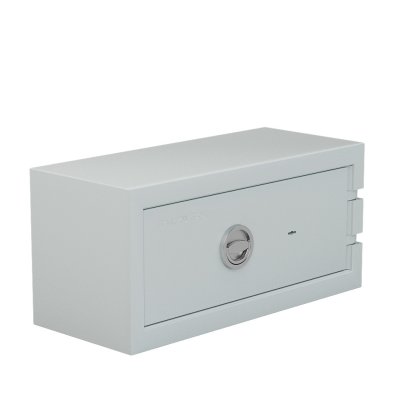 Balzsafe Connect Tresor für USM Haller Regale, 75 cm x 35 cm x 35 cm, Lichtgrau RAL 7035, Schlüsselschloss