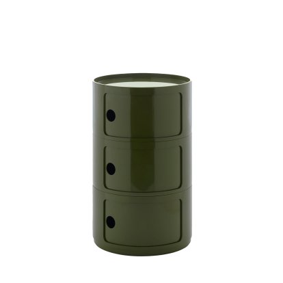 Componibili Container Big, 3 Fächer, Grün, Ohne Rollen