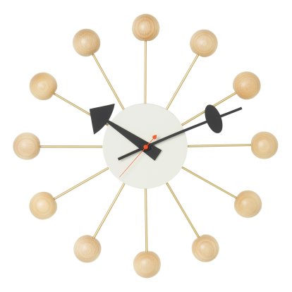 Ball Wanduhr, Kugeln natur