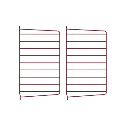 String System Wandleiter, 2er Set, 50 x 30 cm, Dunkelrot