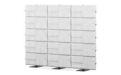 USM Privacy Panels Akustikwand, 2,25 m (3 Elemente), 1,79 m (5 Elemente), Hellgrau