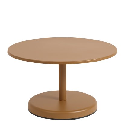 Linear Steel Couchtisch, Ø 70 x H 40 cm, Burnt orange