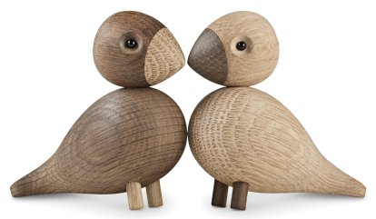 Unzertrennliche Holzfigur
