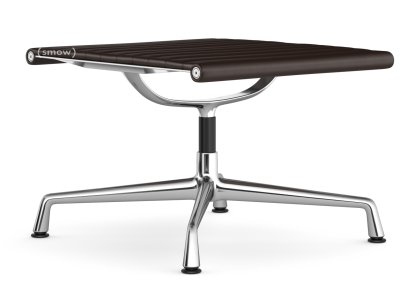 Aluminium Chair EA 125, Untergestell verchromt, Leder (Standard), Kastanie