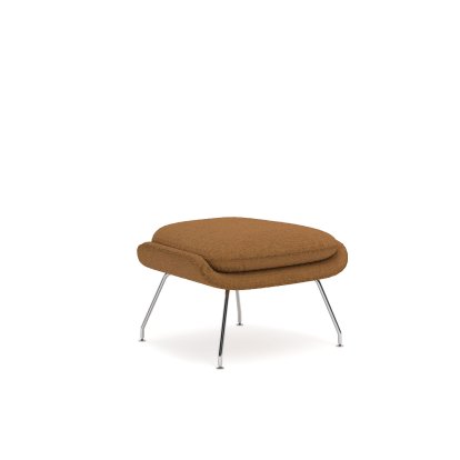 Womb Hocker, mittel (H 35cm / B 53cm / T 44cm), Stoff Curly - Senf