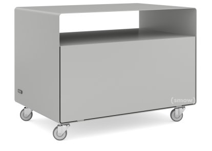 Rollwagen R 107, Einfarbig, Weißaluminium (RAL 9006), Industrierollen