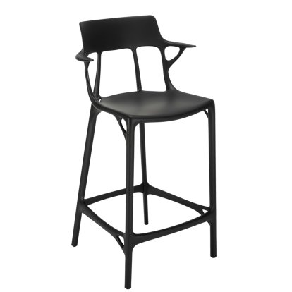 A.I. Barhocker Recycled, 65 cm, Schwarz