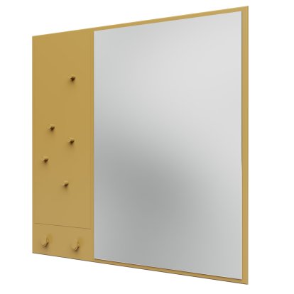 Memo Spiegel mit Memoboard, Cumin