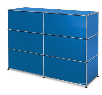 USM Haller Theke Typ 1, Enzianblau RAL 5010, 150 cm (2 Elemente), 50 cm