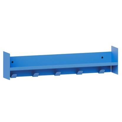 Pli Wandregal Slim, 60 cm, Azurblau, Mit Haken