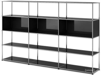 USM Haller Wohnzimmer Regal XL Typ 1, Graphitschwarz RAL 9011