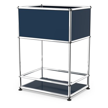 USM Haller Bar Sideboard Typ 2, Stahlblau RAL 5011, Nivellierfüße