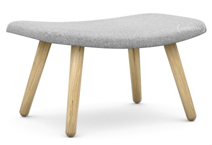 About A Lounge Ottoman AAL 03, Hallingdal 130 - hellgrau, Eiche lackiert