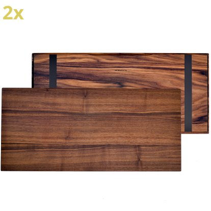 Holzauflage (2er Set) für USM Haller Regale, Größe L, 75 cm x 35 cm, Amerikanischer Nussbaum