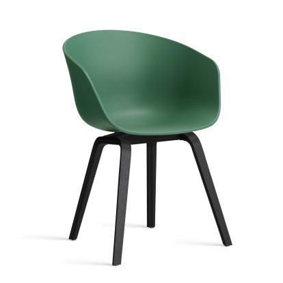 About A Chair AAC 22 Armlehnstuhl, Teal green 2.0, Eiche schwarz lackiert