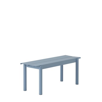 Linear Steel Bank, L 110 x B 39 cm, Pale blue