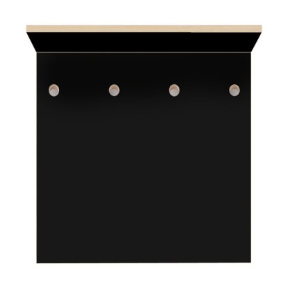 Rechenbeispiel Hutablage, Schwarz