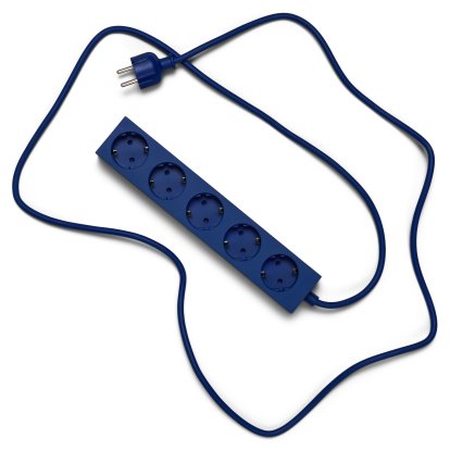 Power Bar / Power Beam Steckdosenleiste, 5 Steckdosen, Ultra marine, 5 m