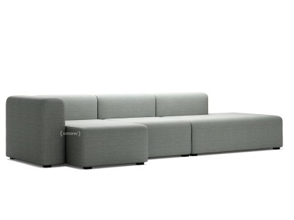 Mags Sofa mit Récamière, Armlehne links, Steelcut Trio 133 - hellgrau