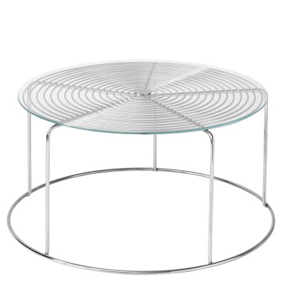 Wire Couchtisch, Mit Glasplatte