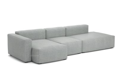 Mags Soft Sofa Kombination 4, Armlehne links, Hallingdal 116 - warmgrau