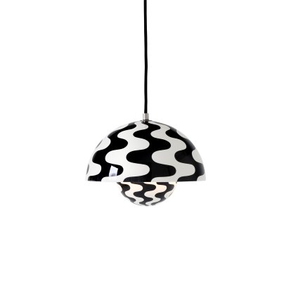 Flowerpot VP1 Pendelleuchte, Black/white
