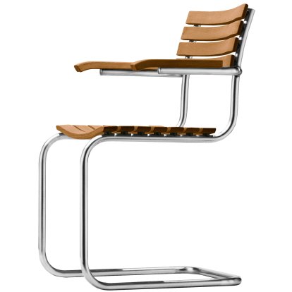 S 40 Outdoor Freischwinger, mit Armlehnen