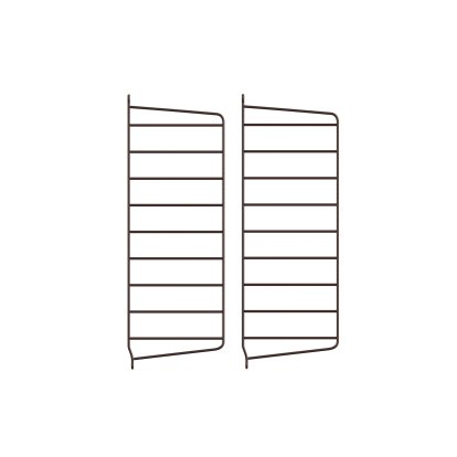 String System Wandleiter, 2er Set, 50 x 20 cm, Dunkelbraun