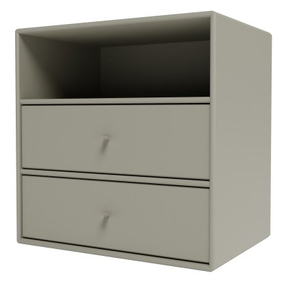 Montana Mini Regal, Modul mit 2 Schubladen, Fennel
