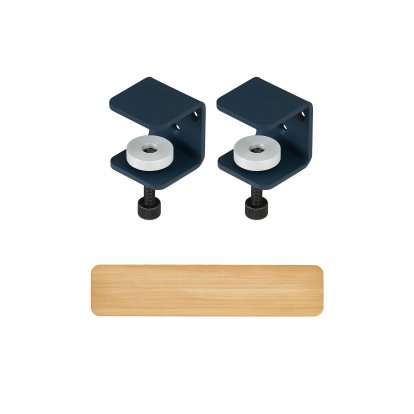Tiptoe Wandregal Eiche massiv, Wandregal 90 cm, Mitternachtsblau