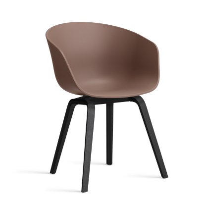 About A Chair AAC 22 Armlehnstuhl, Soft brick 2.0, Eiche schwarz lackiert