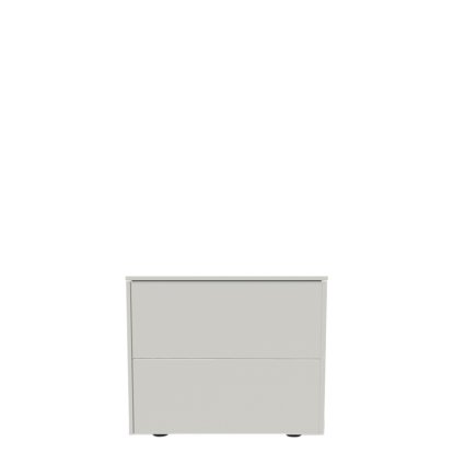 Aventa Sideboard mit Schubkasten, 60 cm, 2 Höhenraster, Melamin weiß, Kunststoffgleiter