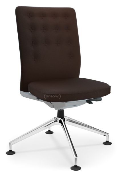 ID Trim Conference, Mit Lumbalstütze, Ohne Armlehnen, Soft grey, Sitz und Rücken Plano, Braun