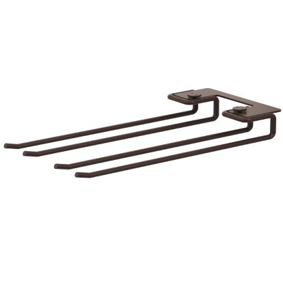 String System Glasaufhängungen (2er Set), B 13,5 x H 3 x T 30 cm, Dunkelbraun