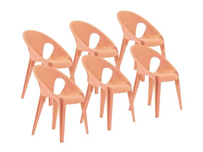 Bell Stuhl Set, 6er Set, Sunrise