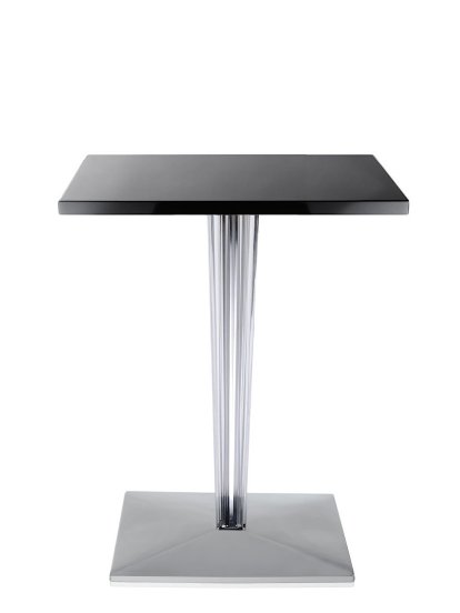TopTop Esstisch, Eckig H 72 x B 60 x L 60 cm, kratzfestes Werzalit, schwarz