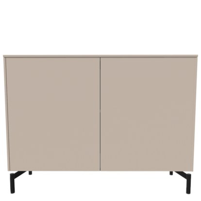 Aventa Sideboard mit Türen, 120 cm, 3 Höhenraster, Melamin kaschmirgrau, Metallfüße