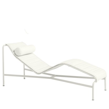 Palissade Liegestuhl, Cream white, Mit Auflage, Mit Nackenkissen