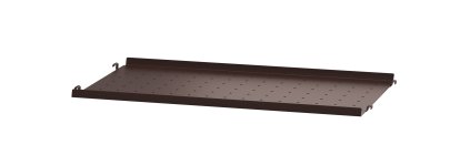 String System Metallboden, 58 x 30 cm, Kante niedrig, Dunkelbraun