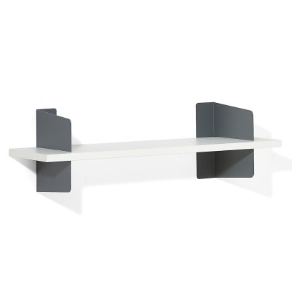 Wandregal Atelier, MDF Melamin weiß beschichtet, basaltgrau, Variante 1, 100 cm