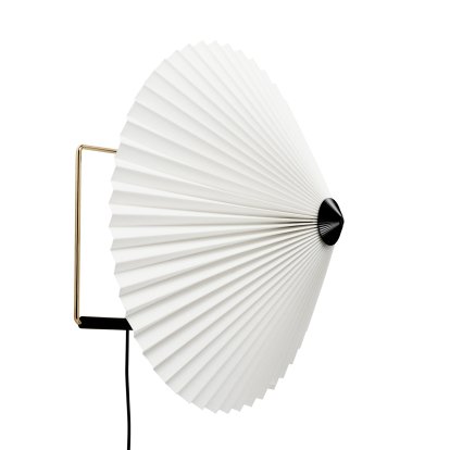 Matin Wandleuchte, Ø 380 mm, White, Brass polished
