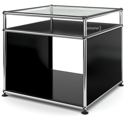 USM Haller Beistelltisch mit Aufsatz, Graphitschwarz RAL 9011